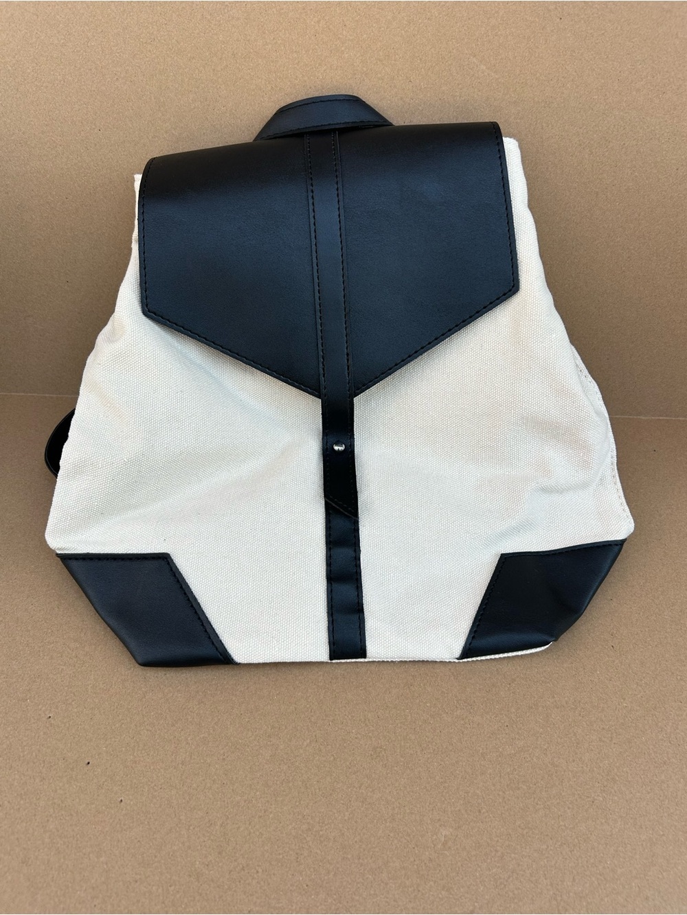 Deux Lux Backpack Women's Geometric Cut Black Beige